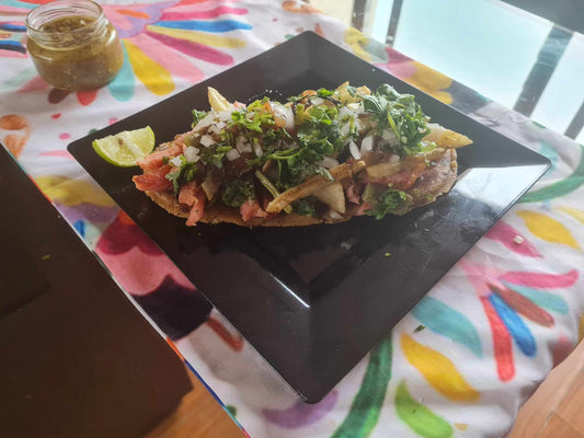 Huarache de chuleta